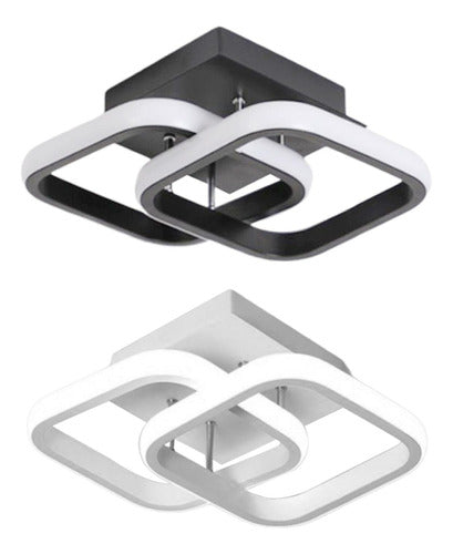 Plafonnier LED Noir pour Salle de Bain