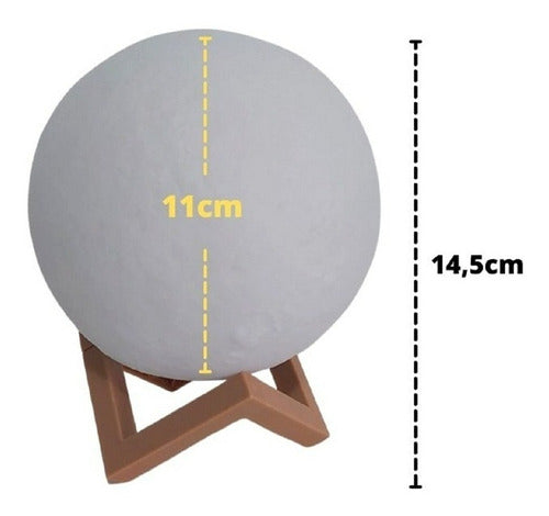 Lampe de Table 3D Lune Pleine Portative Décoration