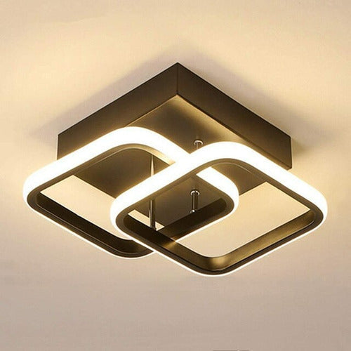 Plafonnier LED Noir pour Salle de Bain