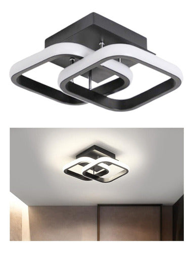 Plafonnier LED Noir pour Salle de Bain