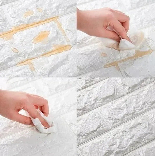 Panneau 3D en Brique Blanche Auto-Adhésif