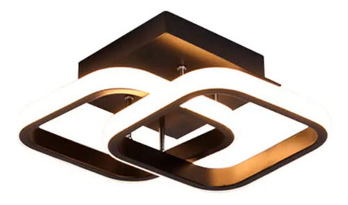 Plafonnier LED Noir pour Salle de Bain