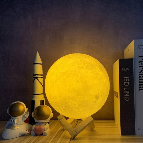 Lampe de Table 3D Lune Pleine Portative Décoration