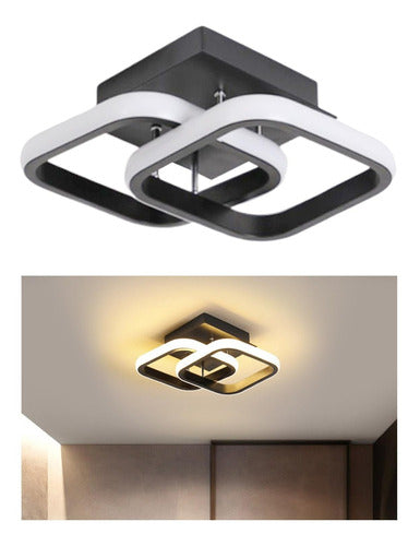 Plafonnier LED Noir pour Salle de Bain