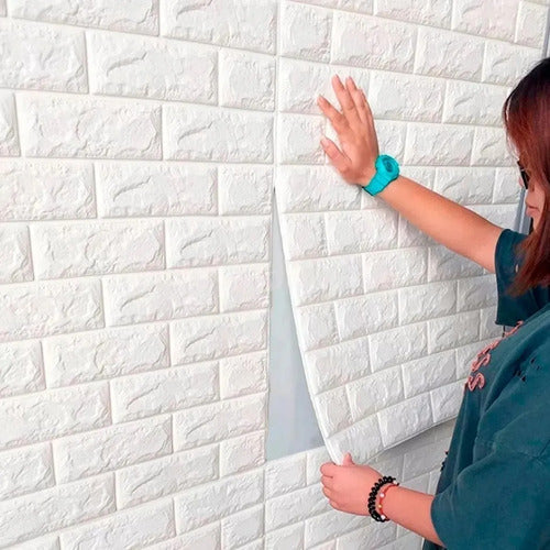 Panneau 3D en Brique Blanche Auto-Adhésif