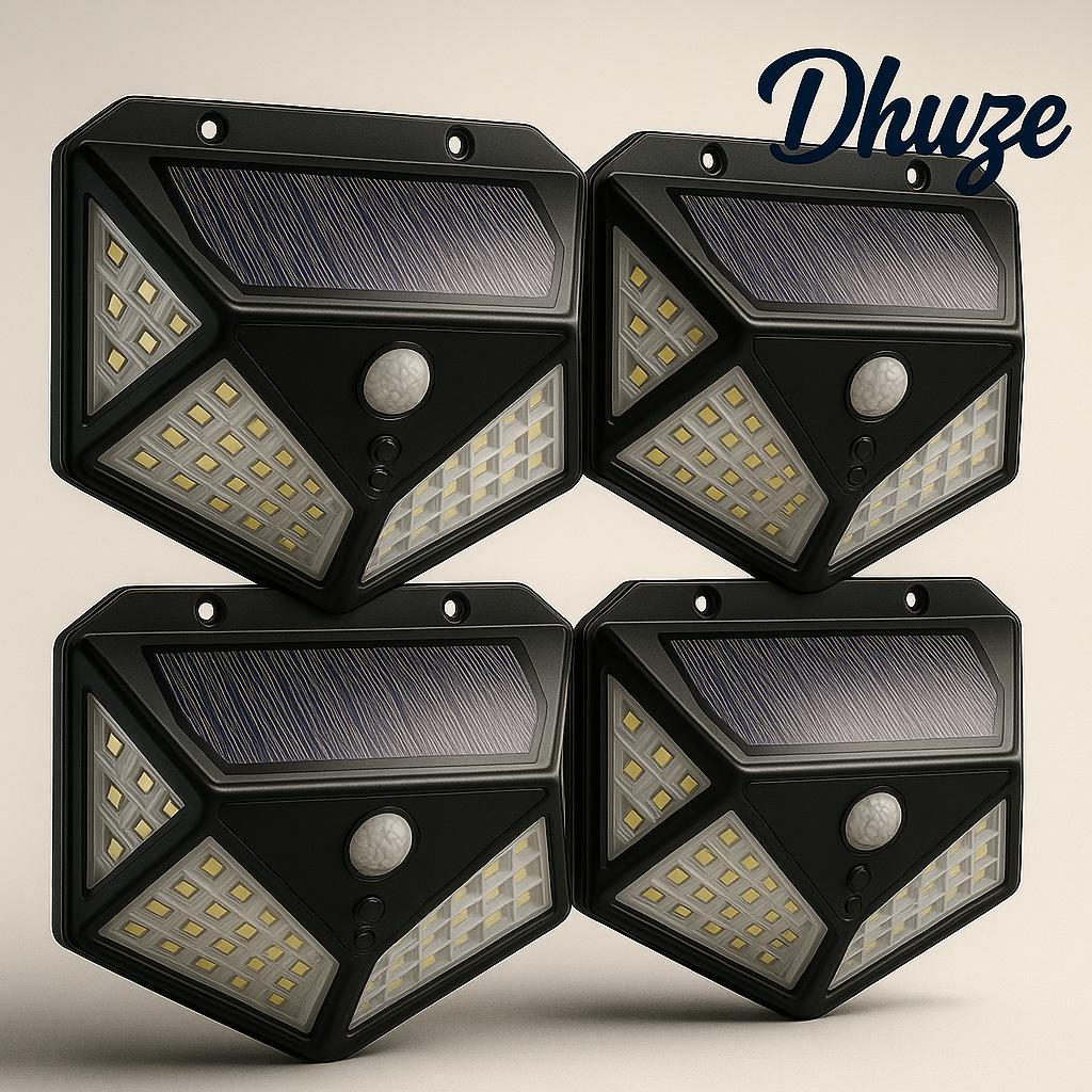 SolarGuard™ 100LED – Éclairez & Sécurisez sans électricité