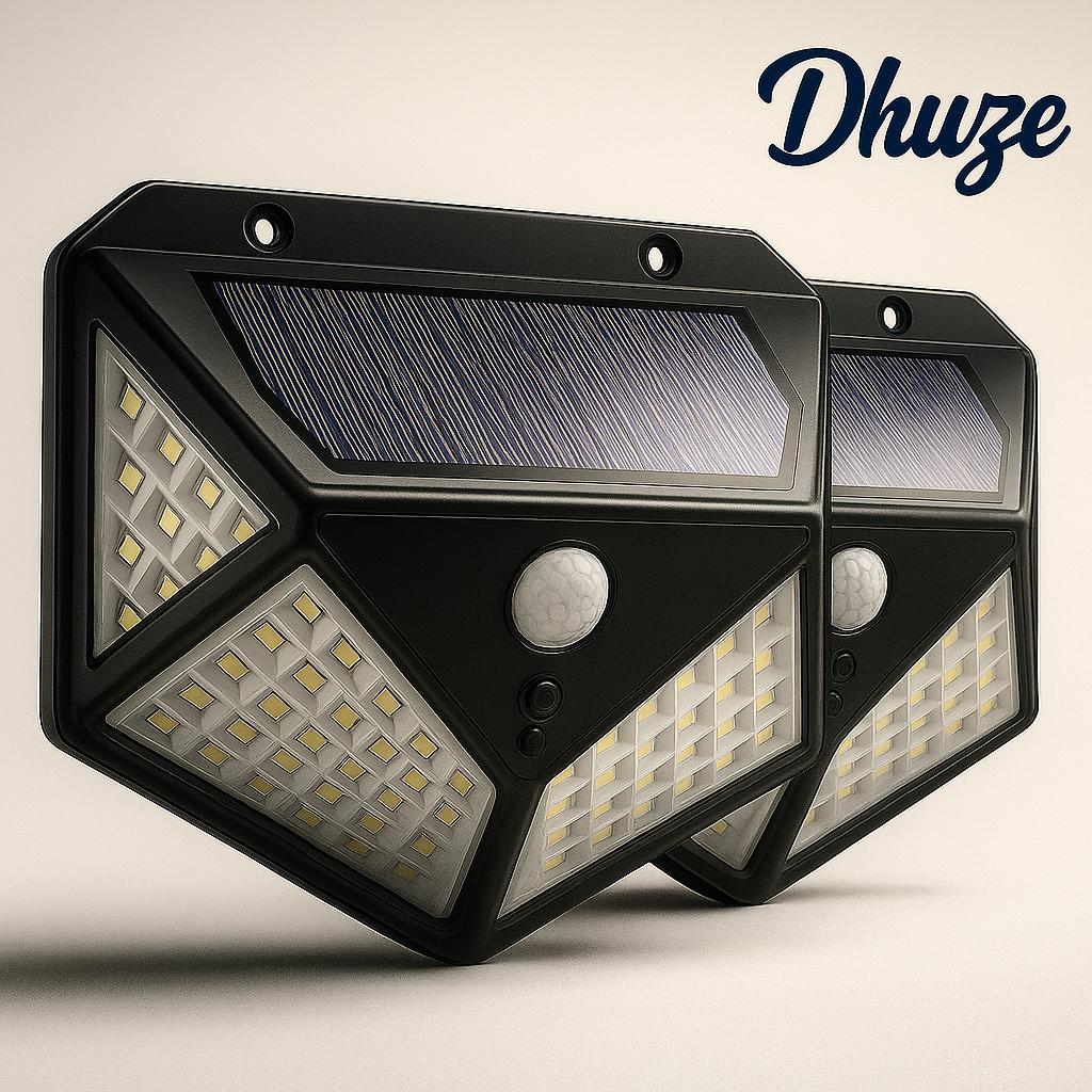 SolarGuard™ 100LED – Éclairez & Sécurisez sans électricité