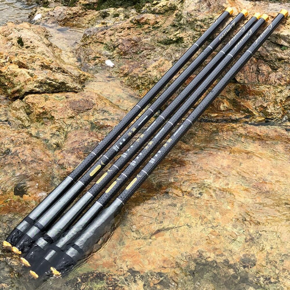 Canne à Pêche Télescopique en Fibre de Carbone