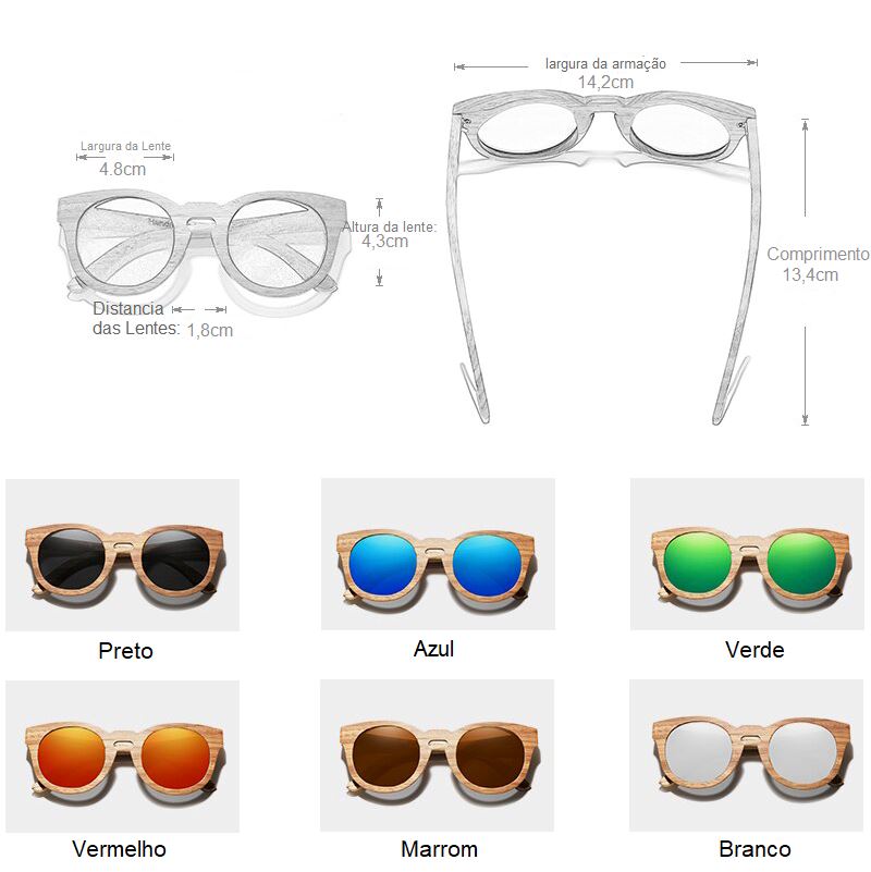 Wind Glasses - Lunettes en bois avec verres polarisés