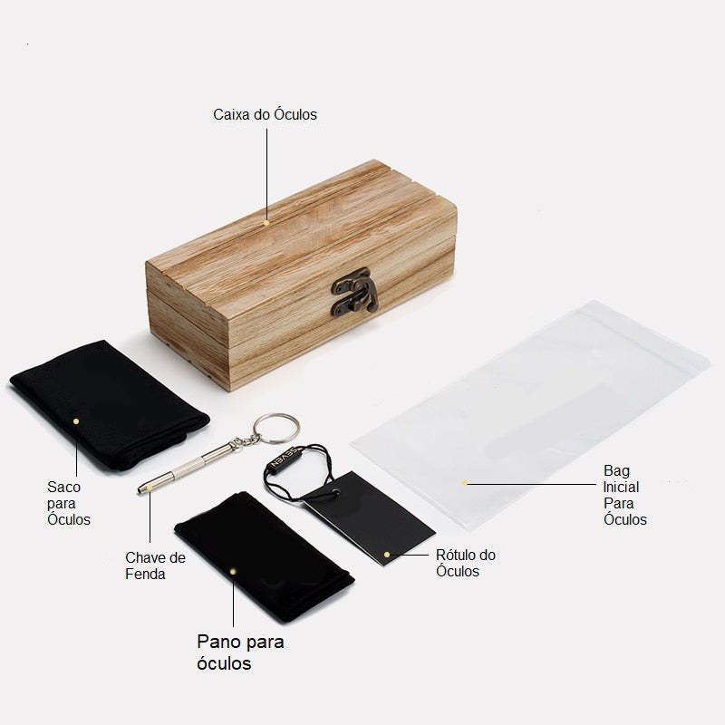 Wind Glasses - Lunettes en bois avec verres polarisés